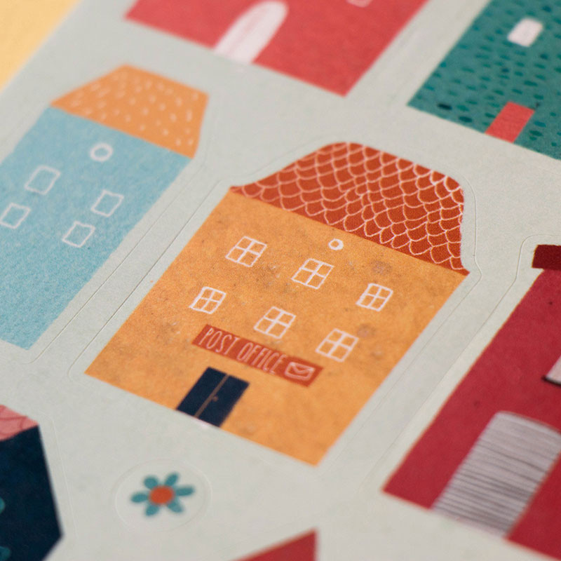 Creative activity with stickers